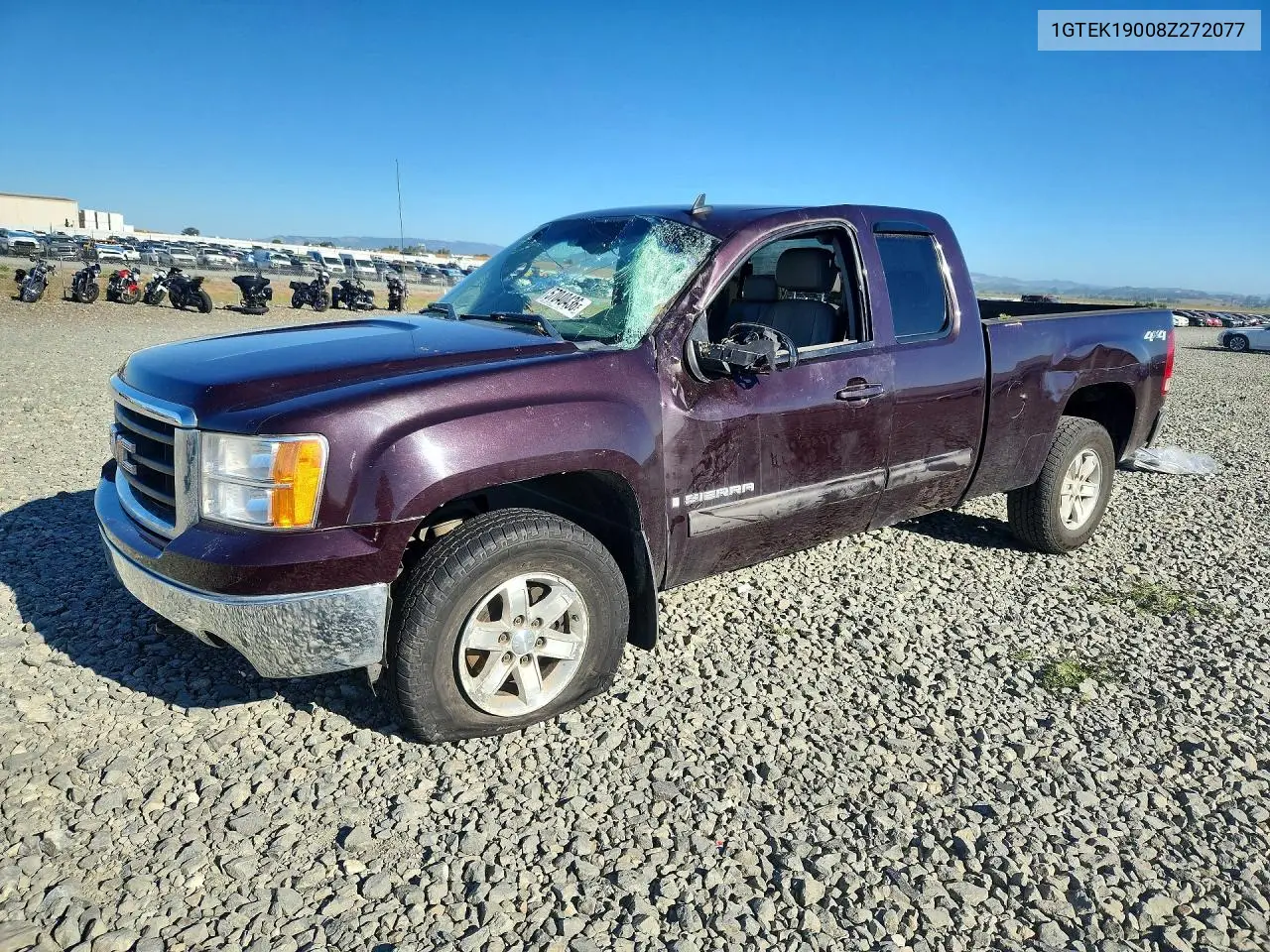 2008 GMC Sierra K1500 VIN: 1GTEK19008Z272077 Lot: 57040436