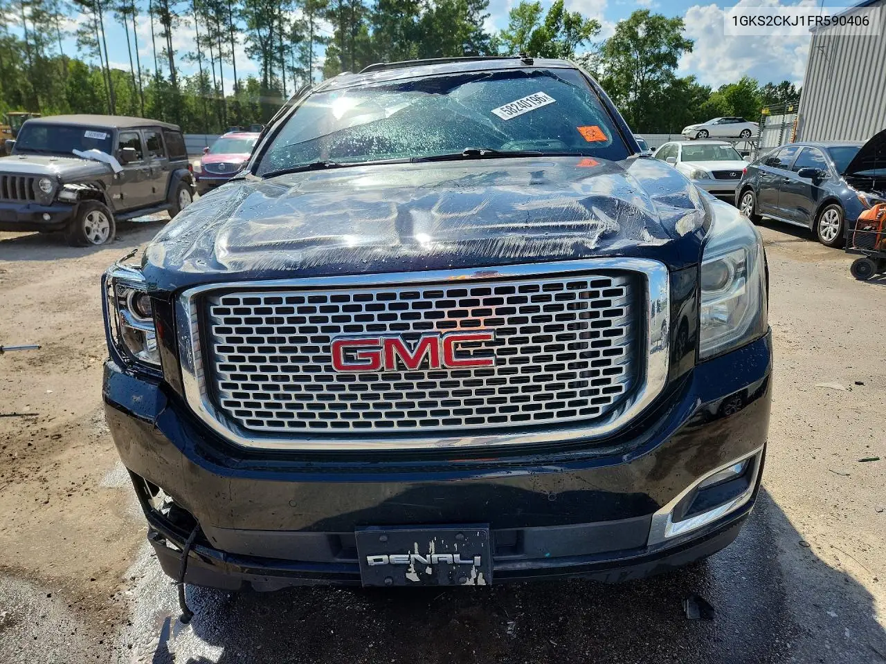 2015 GMC Yukon Denali VIN: 1GKS2CKJ1FR590406 Lot: 58240196