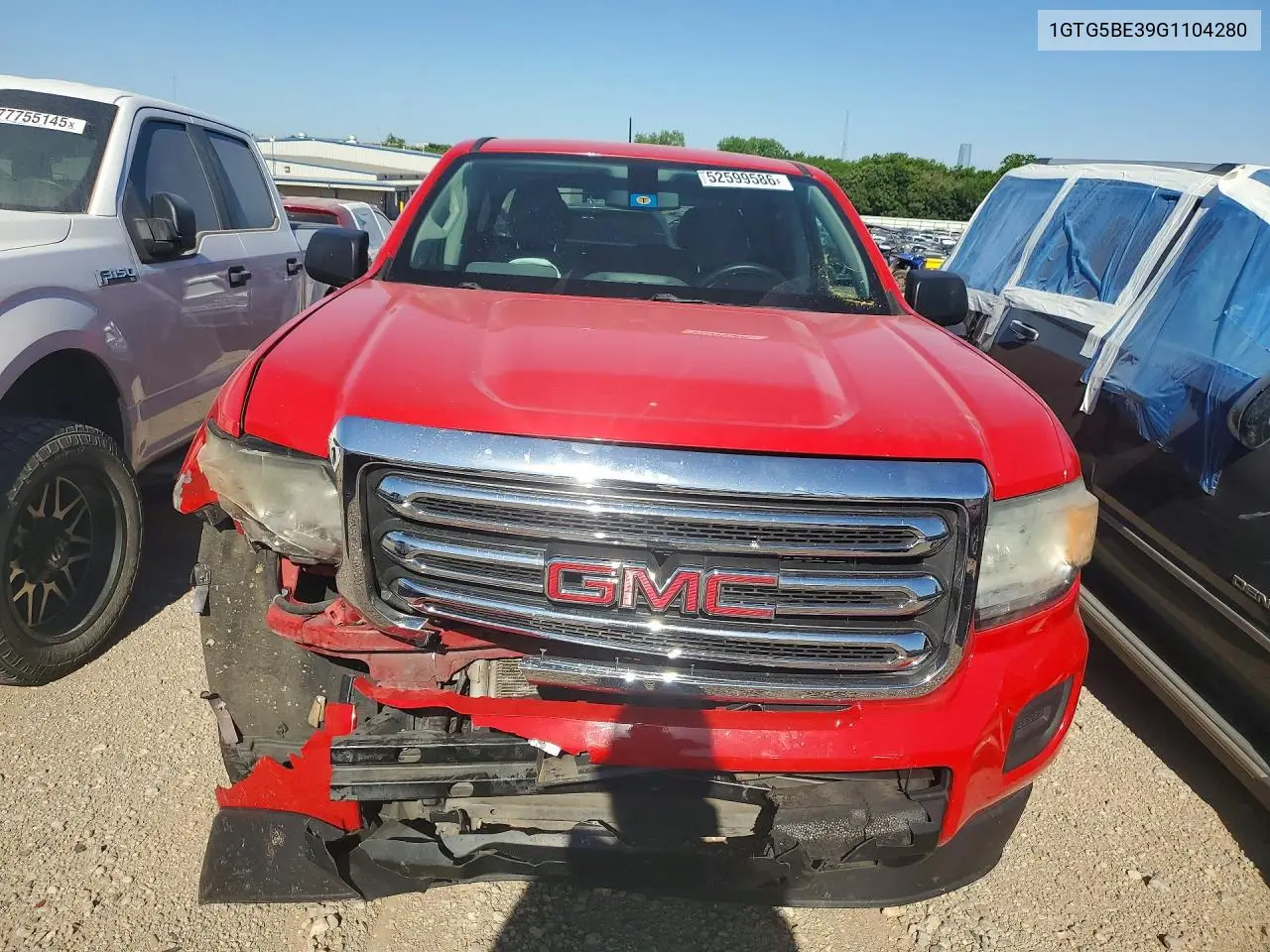 2016 GMC Canyon VIN: 1GTG5BE39G1104280 Lot: 52599586