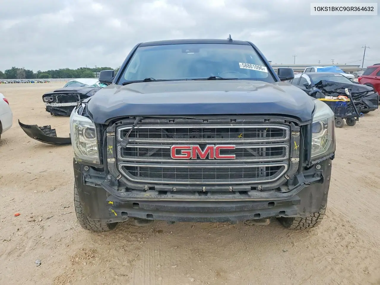 2016 GMC Yukon Slt VIN: 1GKS1BKC9GR364632 Lot: 58801096