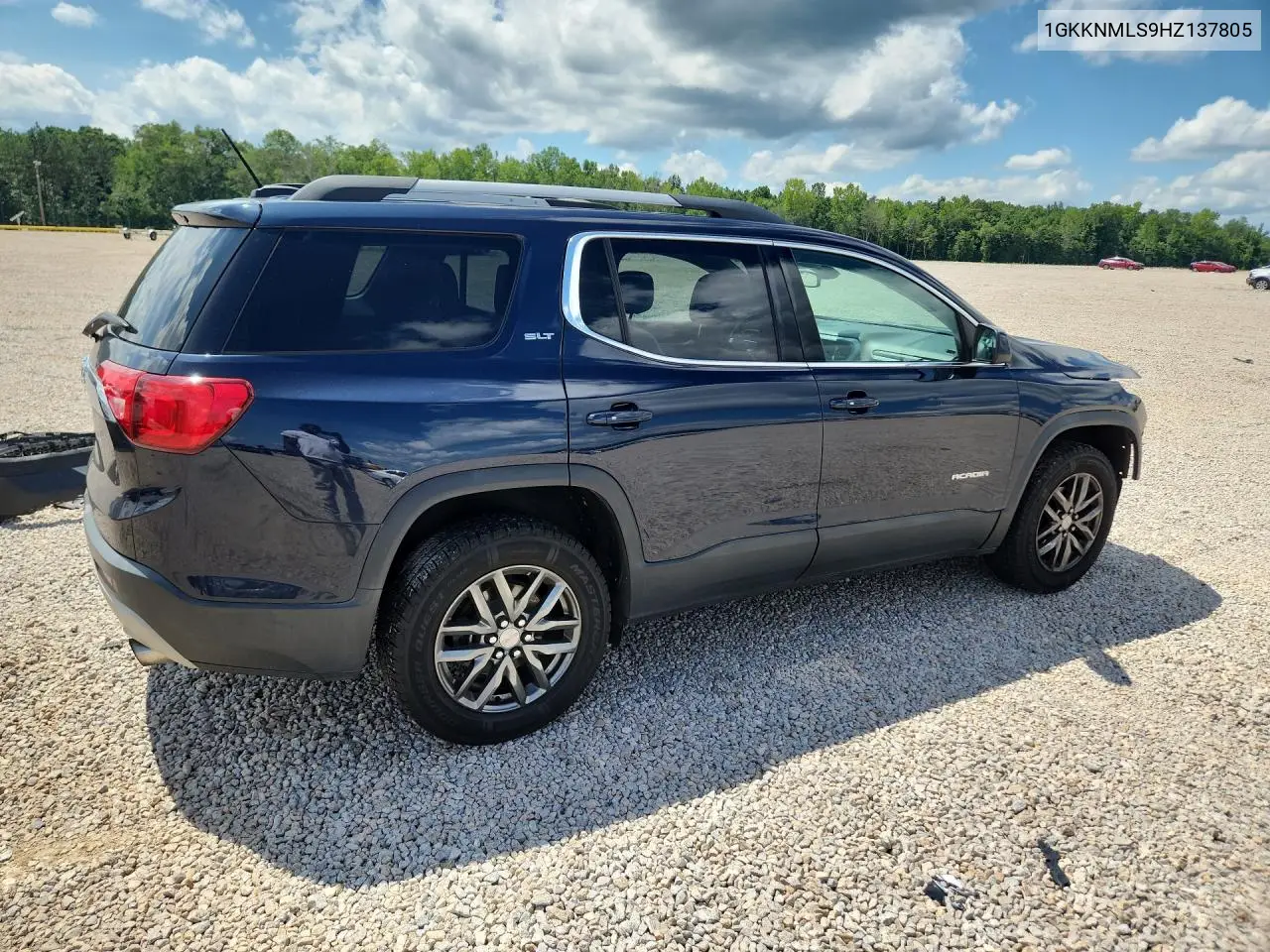 2017 GMC Acadia Slt-1 VIN: 1GKKNMLS9HZ137805 Lot: 57765736