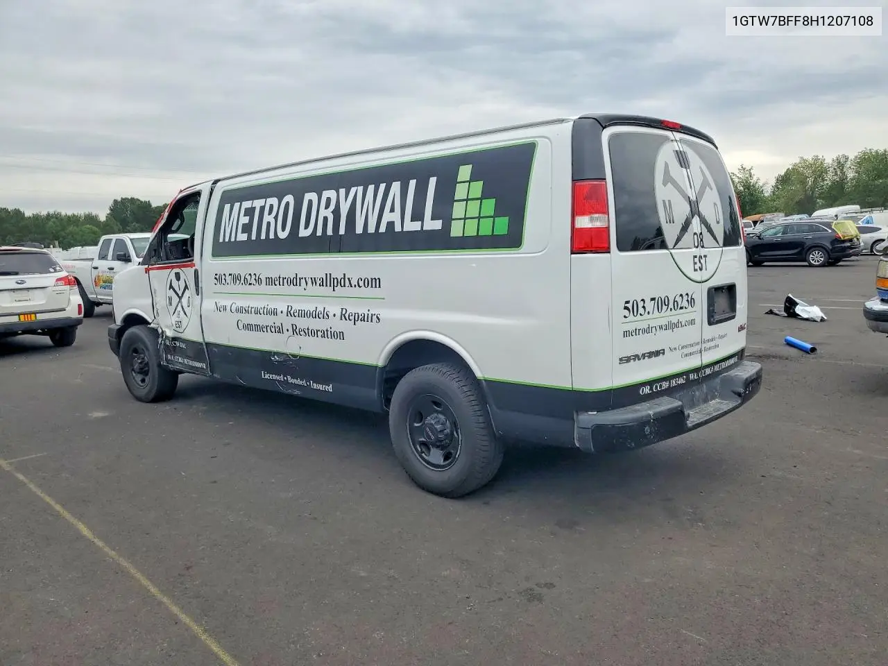 2017 GMC Savana G2500 VIN: 1GTW7BFF8H1207108 Lot: 58630636