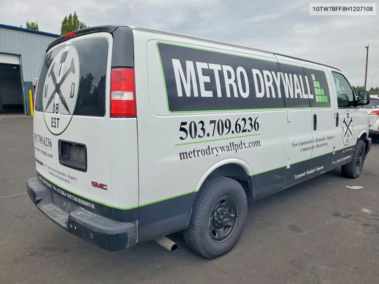 2017 GMC Savana G2500 VIN: 1GTW7BFF8H1207108 Lot: 58630636