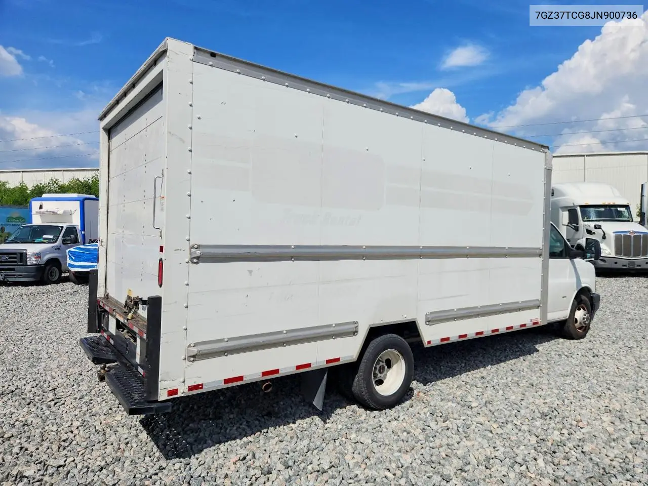2018 GMC Savana Box Truck VIN: 7GZ37TCG8JN900736 Lot: 57249696