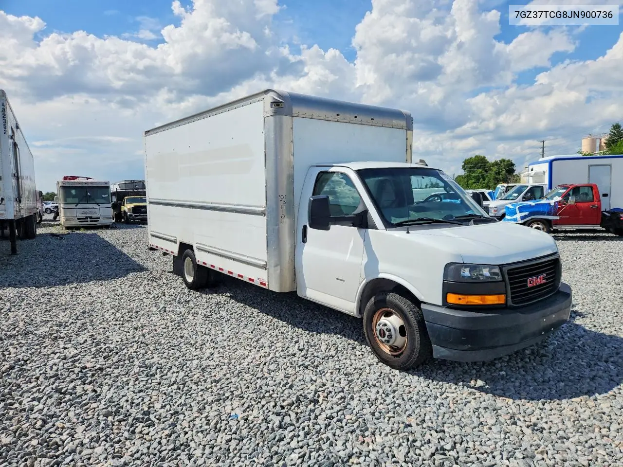 2018 GMC Savana Box Truck VIN: 7GZ37TCG8JN900736 Lot: 57249696