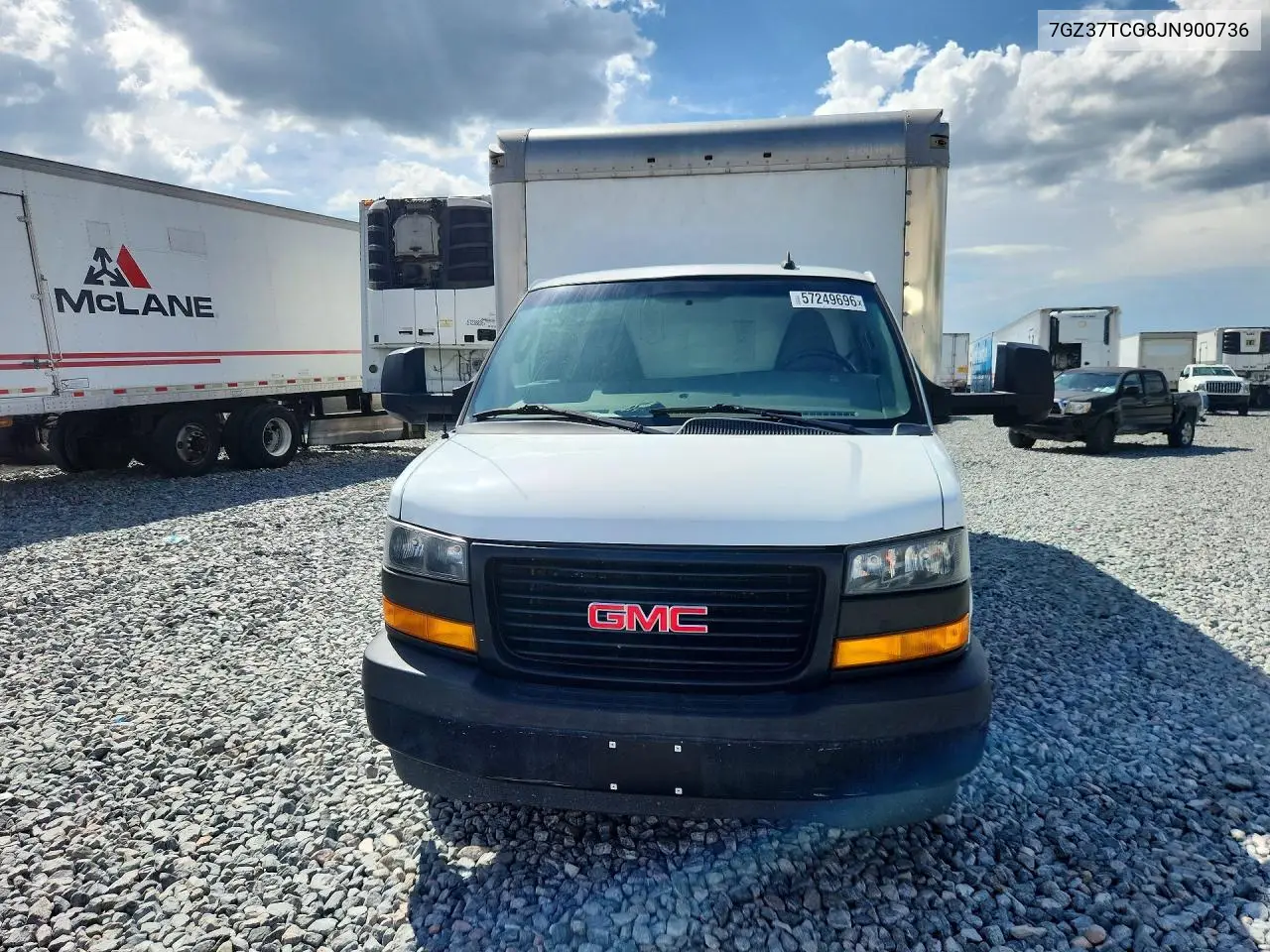 2018 GMC Savana Box Truck VIN: 7GZ37TCG8JN900736 Lot: 57249696