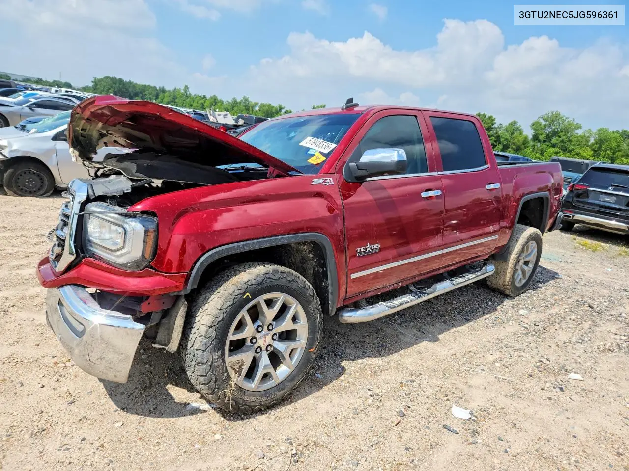 2018 GMC Sierra K1500 Slt VIN: 3GTU2NEC5JG596361 Lot: 57948536