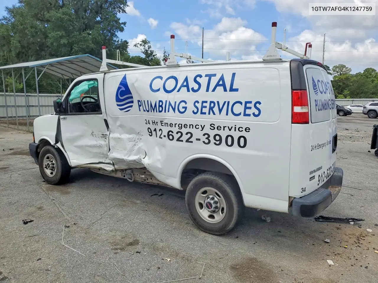 2019 GMC Savana G2500 VIN: 1GTW7AFG4K1247759 Lot: 57839156