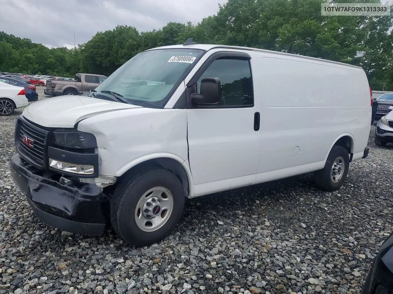 2019 GMC Savana G2500 VIN: 1GTW7AFG9K1313383 Lot: 57889886