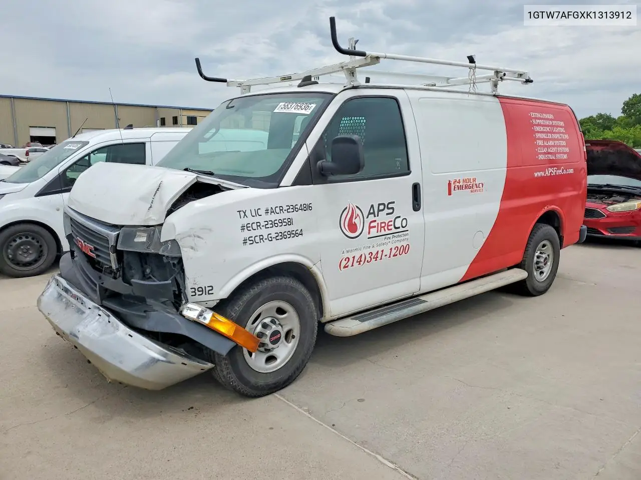 2019 GMC Savana G2500 VIN: 1GTW7AFGXK1313912 Lot: 58376936
