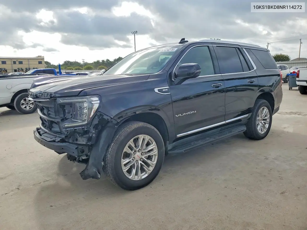 2022 GMC Yukon Slt VIN: 1GKS1BKD8NR114272 Lot: 57124276