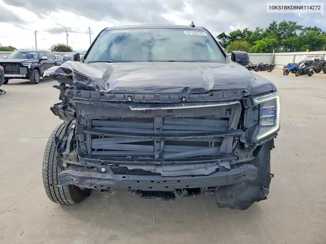 2022 GMC Yukon Slt VIN: 1GKS1BKD8NR114272 Lot: 57124276