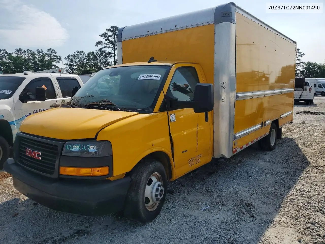 2022 GMC Savana Box Truck VIN: 7GZ37TC72NN001490 Lot: 57409266