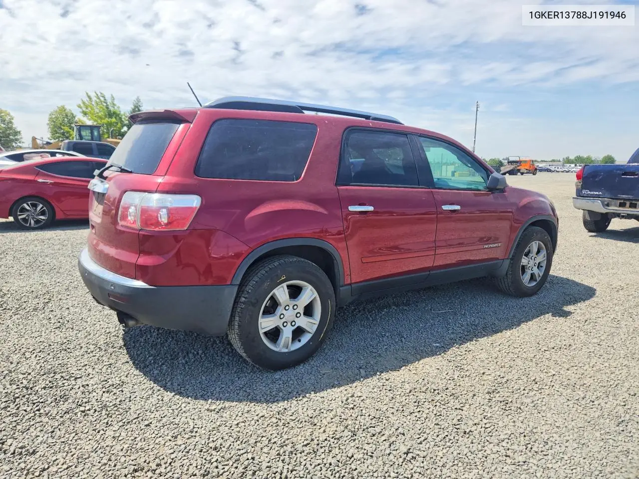 2008 GMC Acadia Sle VIN: 1GKER13788J191946 Lot: 61963716