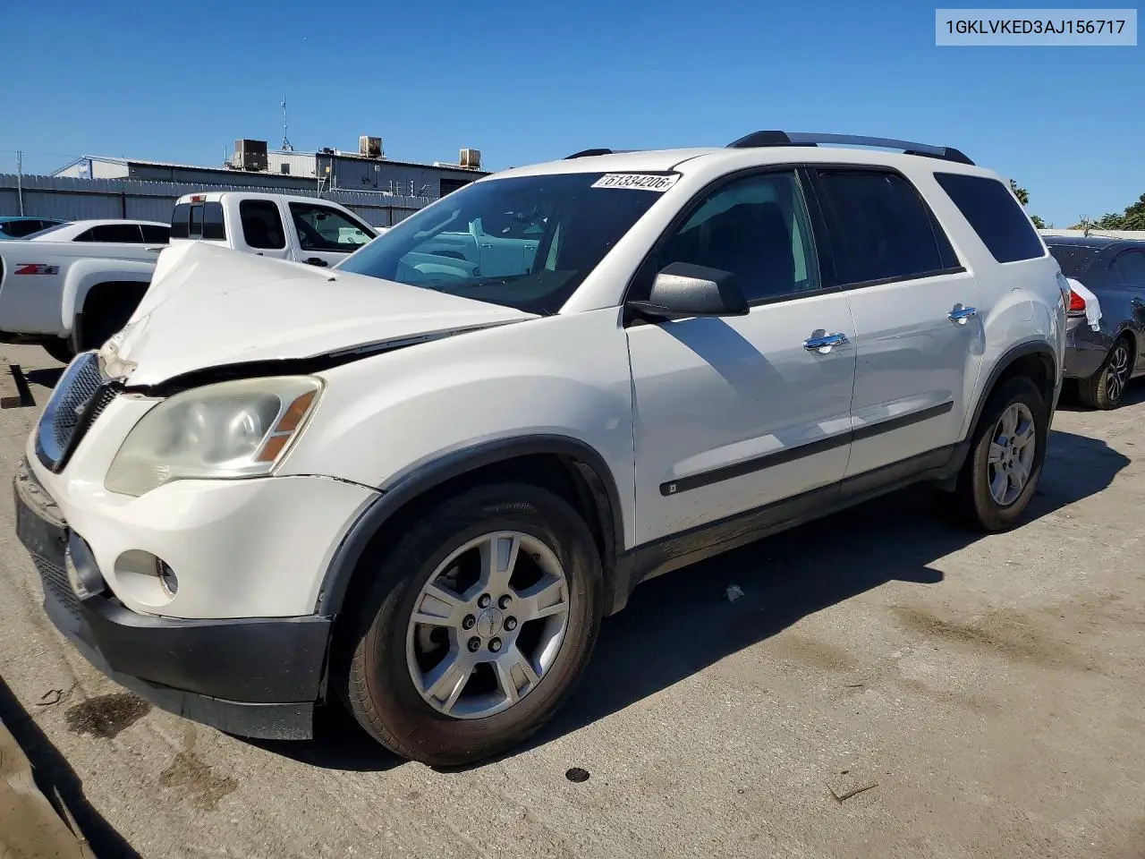 2010 GMC Acadia Sl VIN: 1GKLVKED3AJ156717 Lot: 61334206