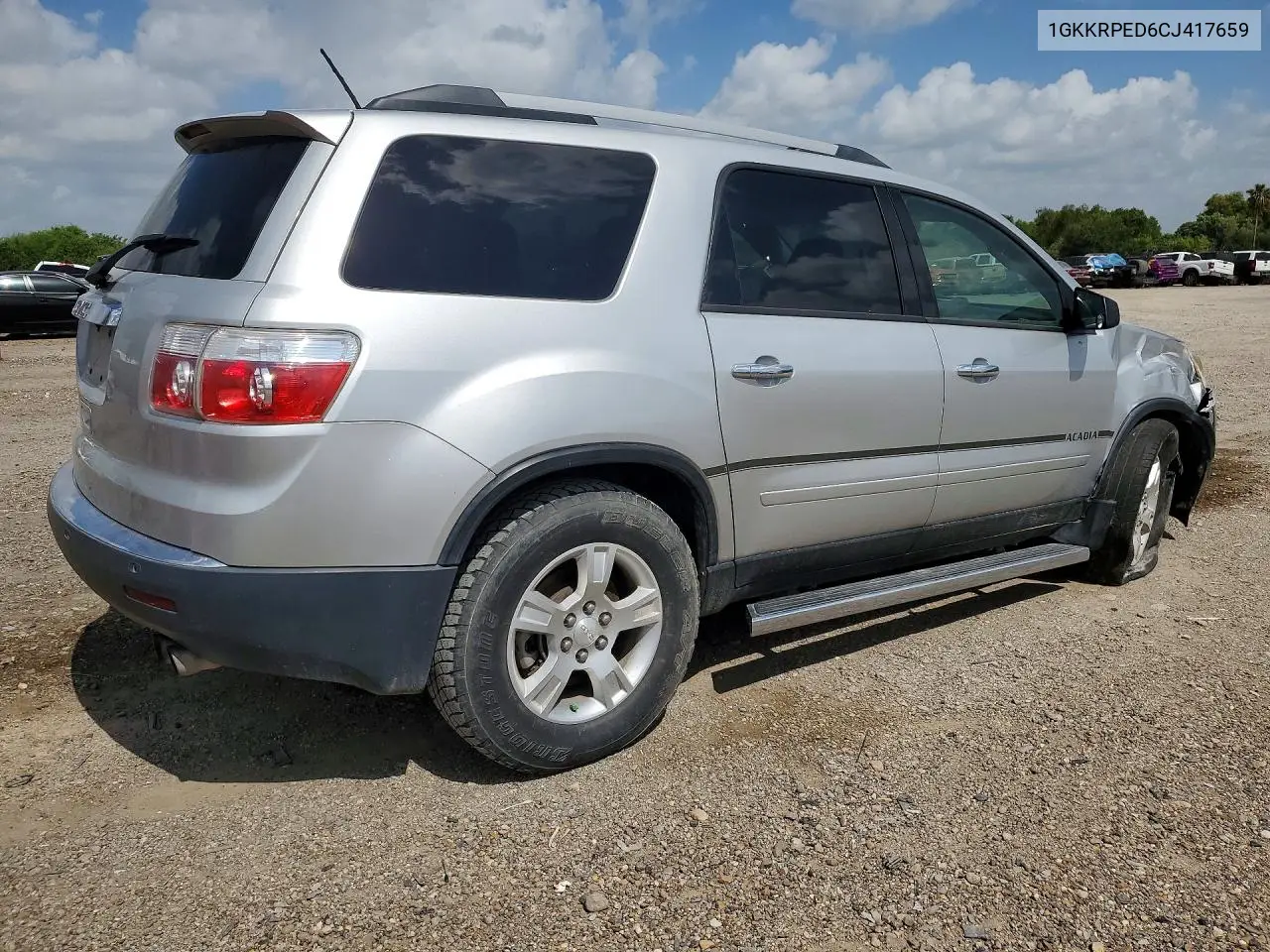 2012 GMC Acadia Sle VIN: 1GKKRPED6CJ417659 Lot: 59278916