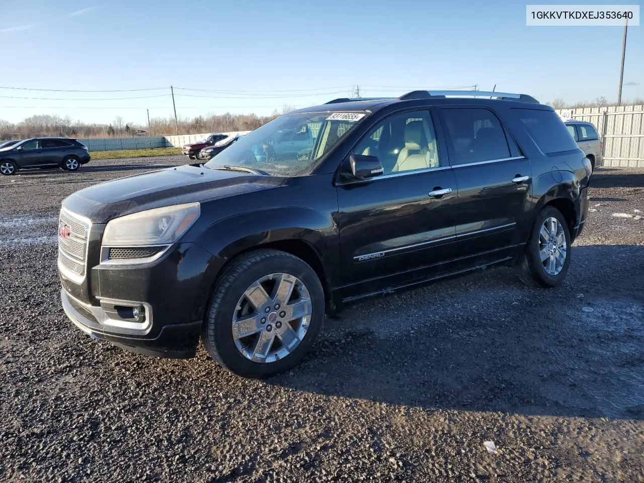 1GKKVTKDXEJ353640 2014 GMC Acadia Denali