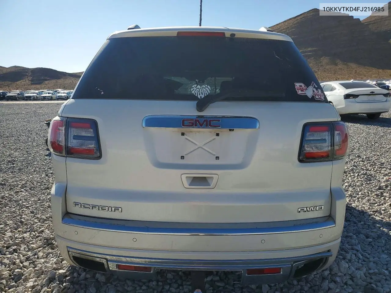2015 GMC Acadia Denali VIN: 1GKKVTKD4FJ216985 Lot: 56604986