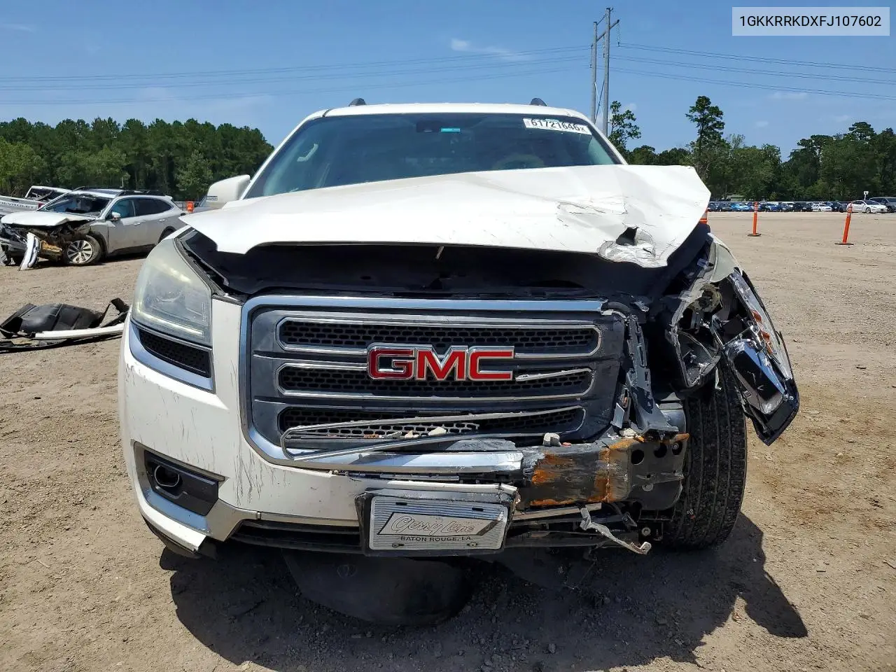2015 GMC Acadia Slt VIN: 1GKKRRKDXFJ107602 Lot: 61721646