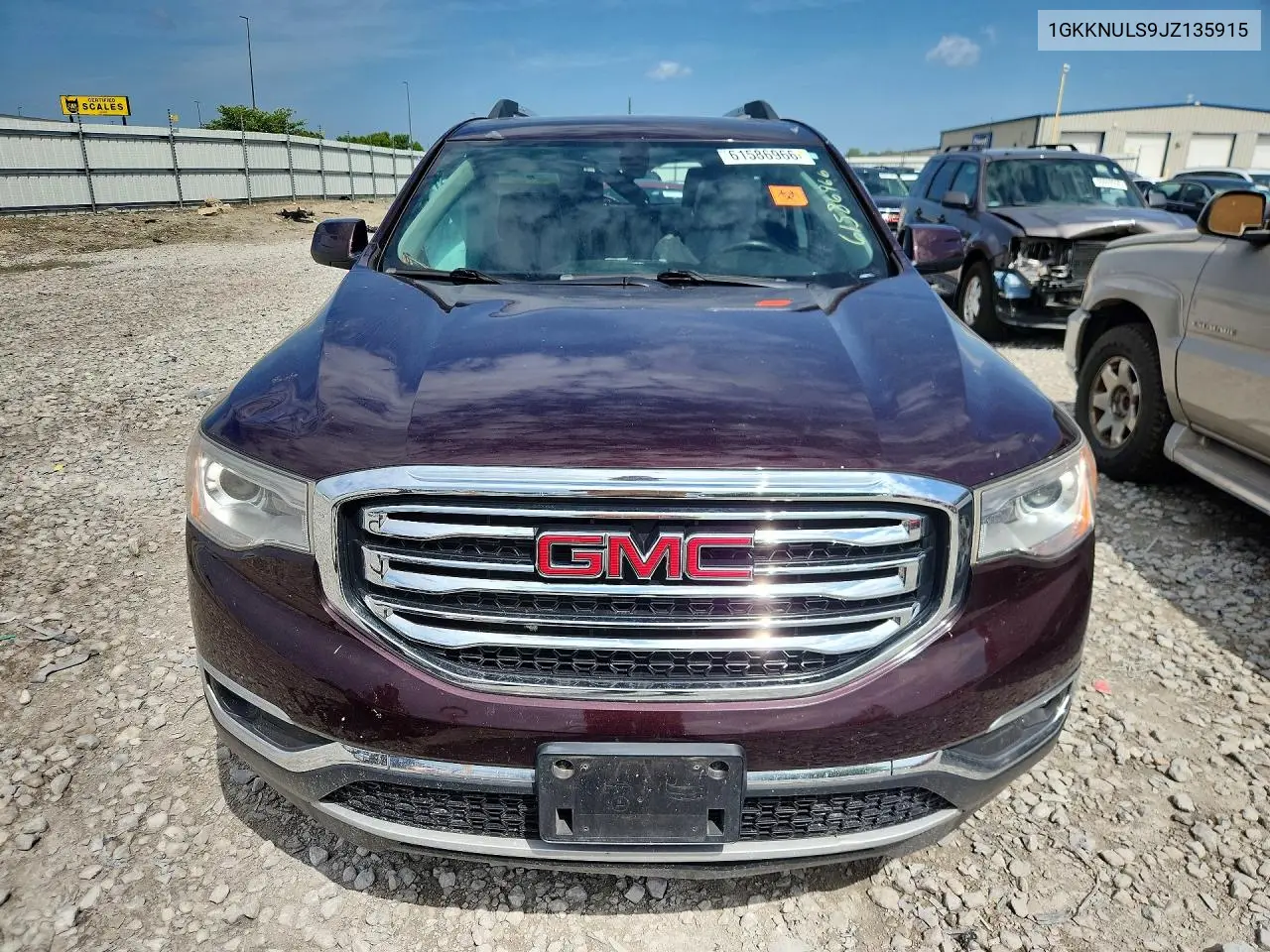 2018 GMC Acadia Slt-1 VIN: 1GKKNULS9JZ135915 Lot: 61586966
