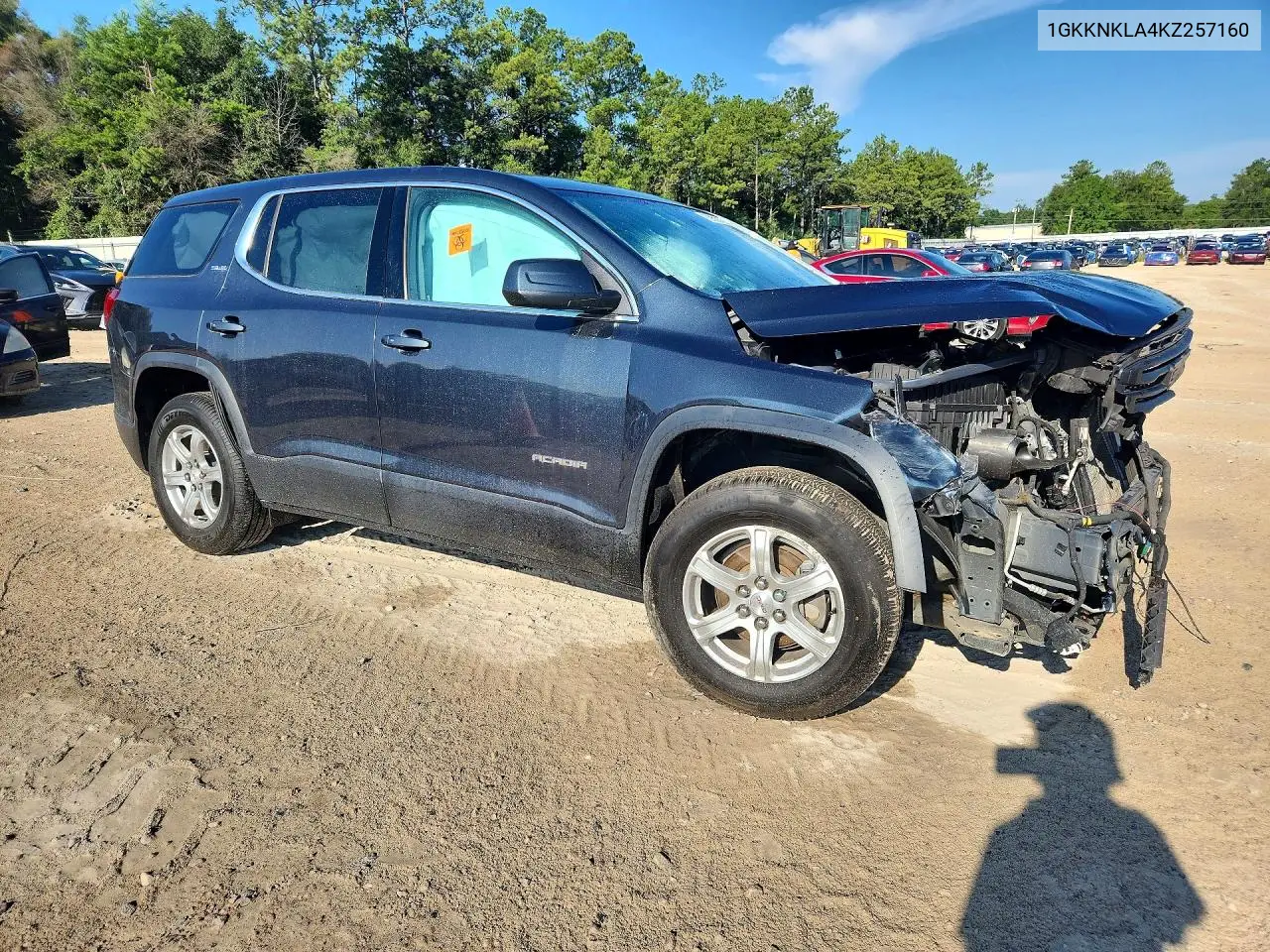 2019 GMC Acadia Sle VIN: 1GKKNKLA4KZ257160 Lot: 59882196