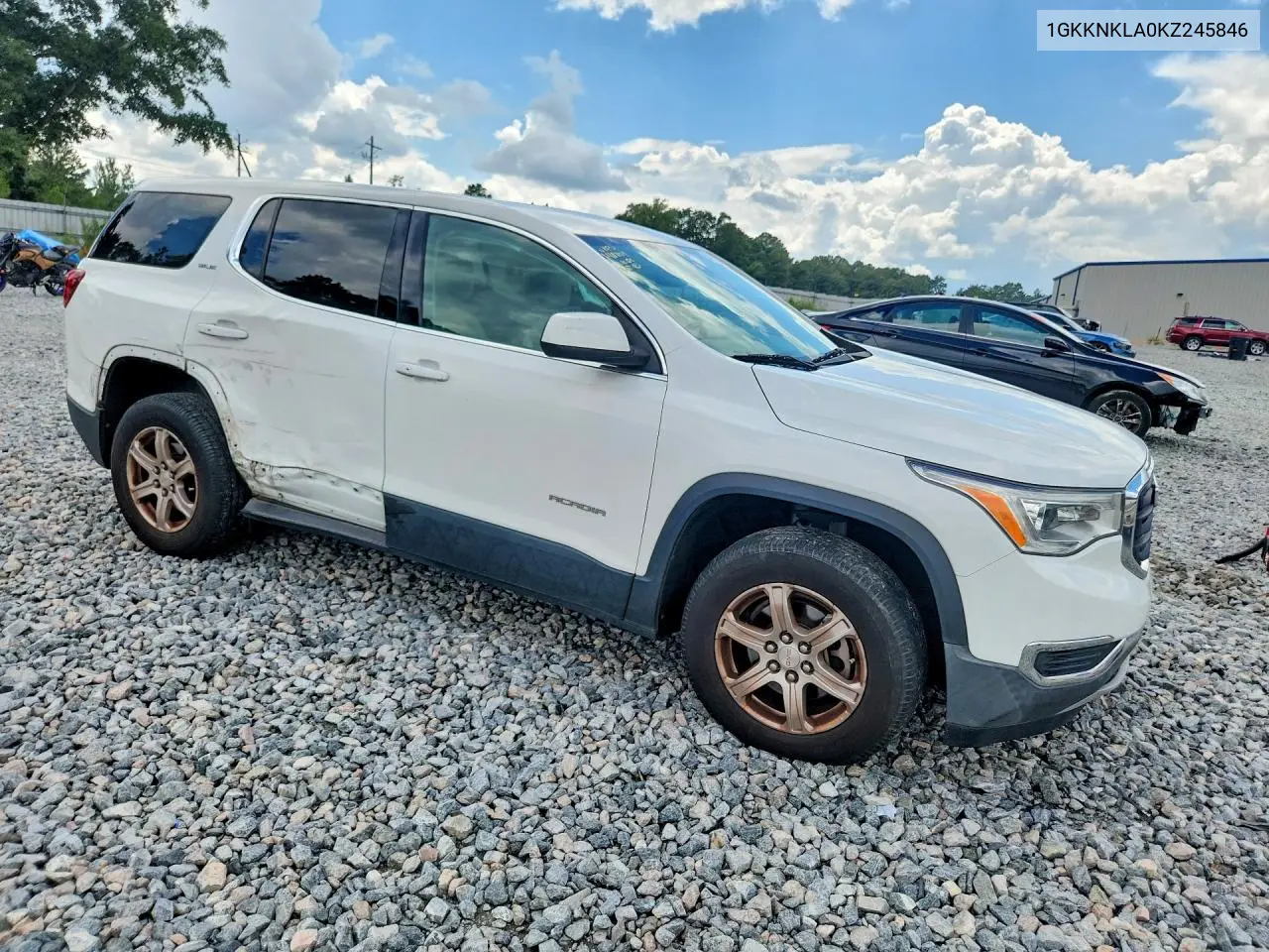 2019 GMC Acadia Sle VIN: 1GKKNKLA0KZ245846 Lot: 60923316