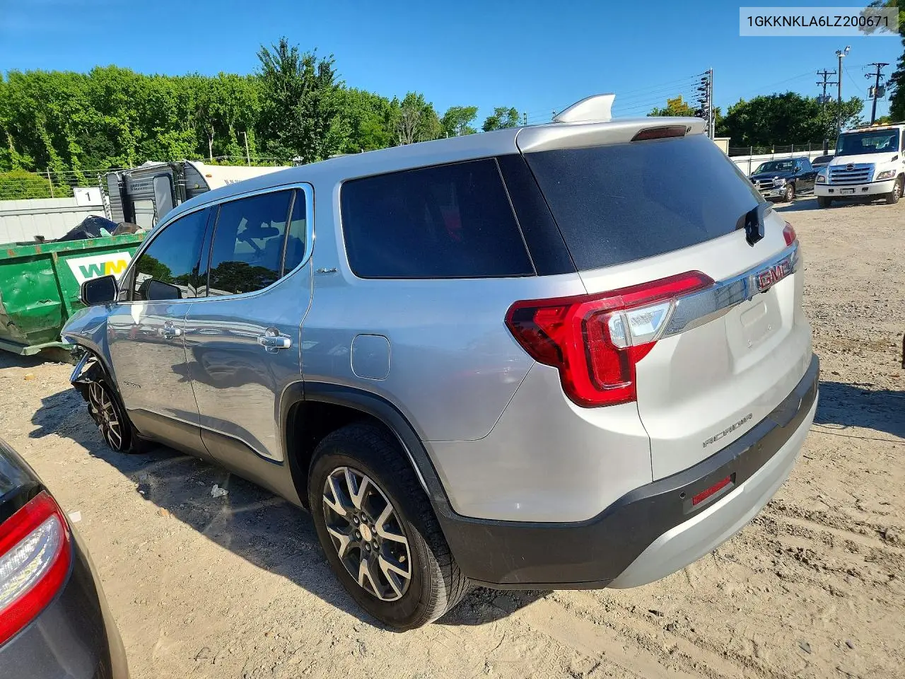 2020 GMC Acadia Sle VIN: 1GKKNKLA6LZ200671 Lot: 56024026