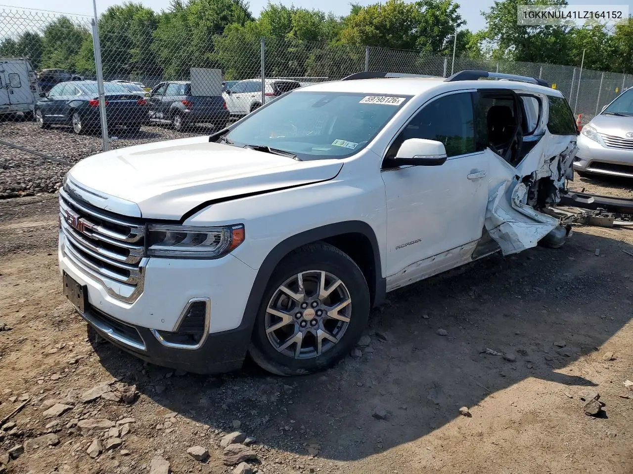 2020 GMC Acadia Slt VIN: 1GKKNUL41LZ164152 Lot: 59795126