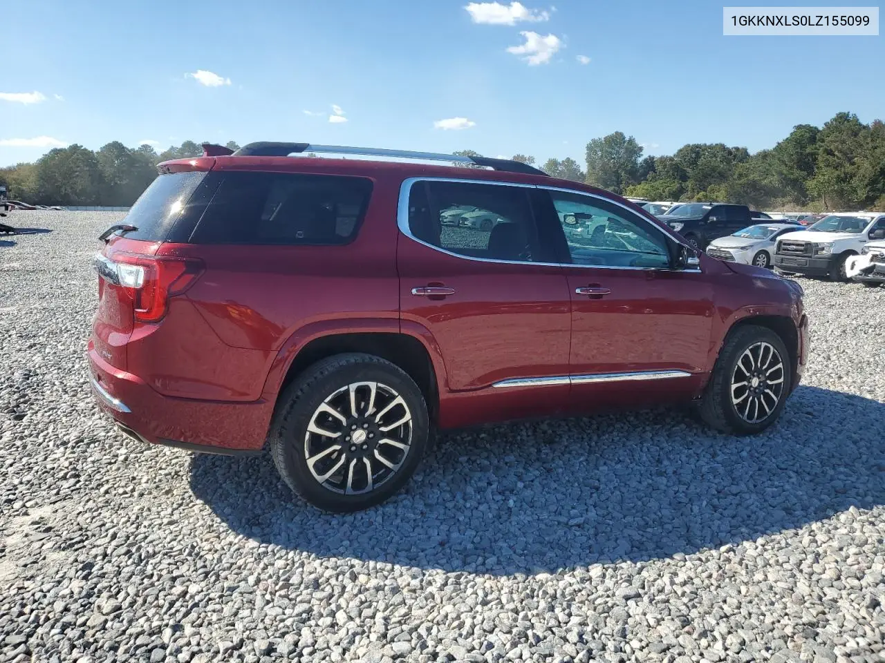 1GKKNXLS0LZ155099 2020 GMC Acadia Denali