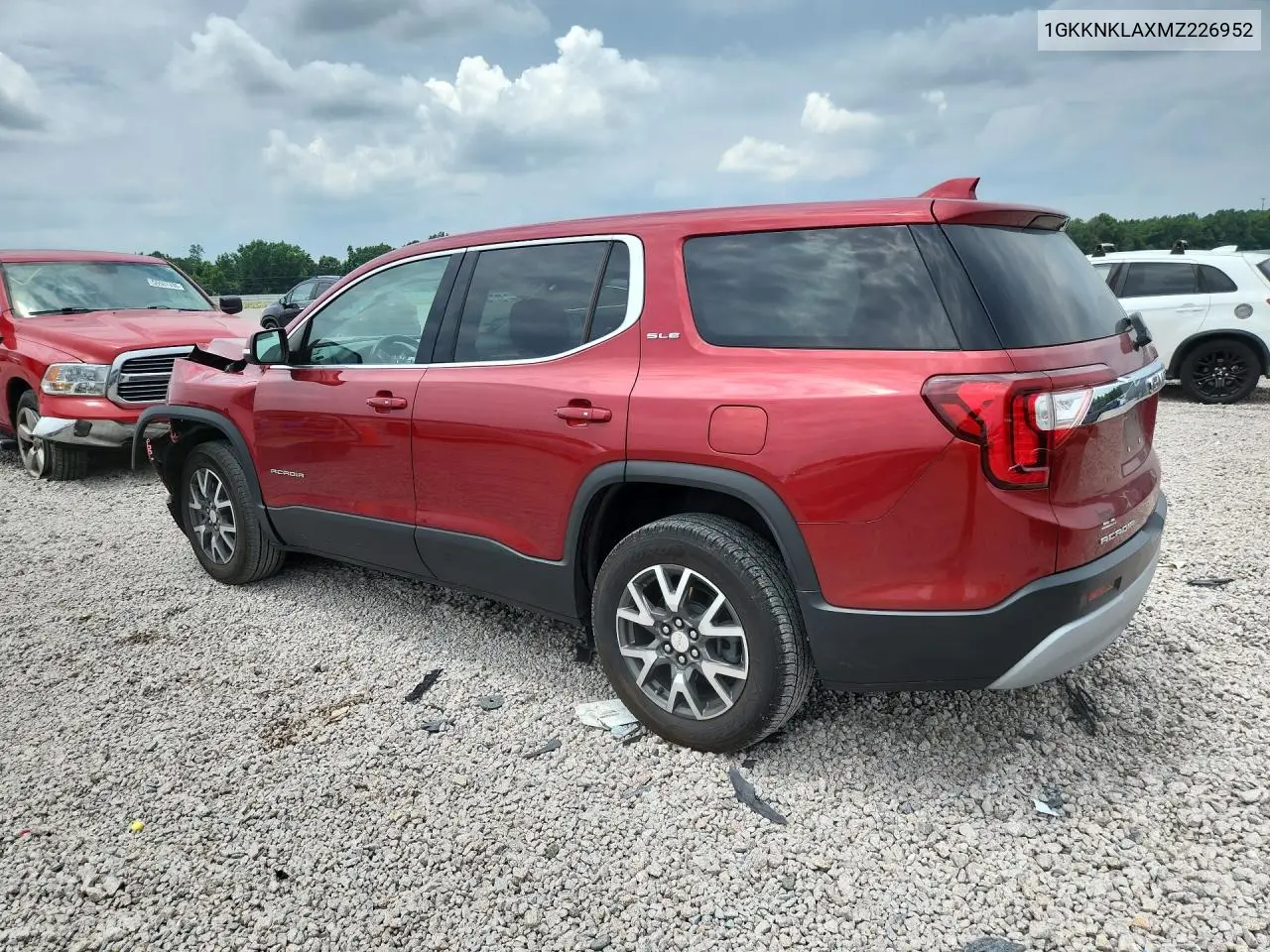 2021 GMC Acadia Sle VIN: 1GKKNKLAXMZ226952 Lot: 56710766