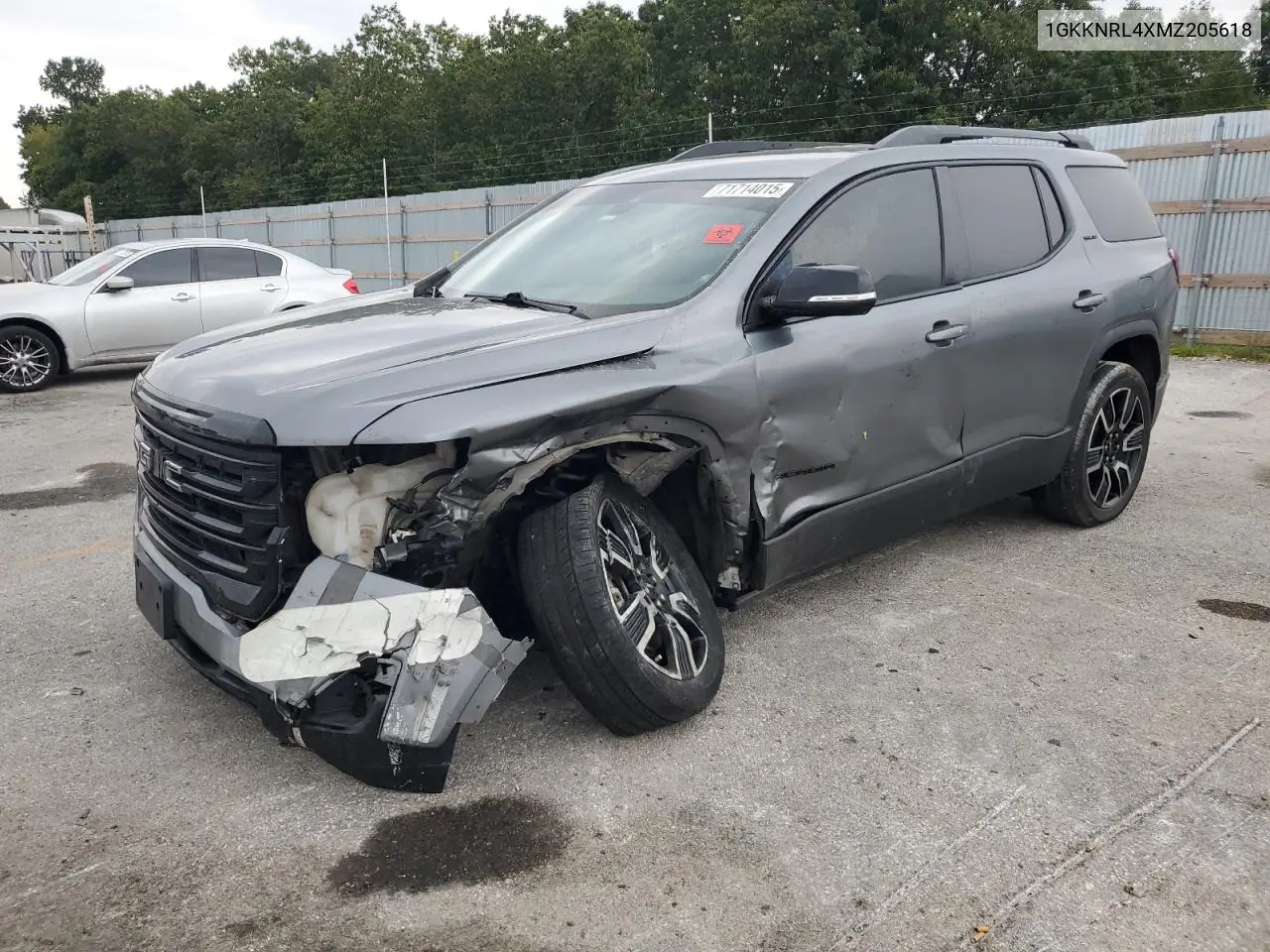 2021 GMC Acadia Sle VIN: 1GKKNRL4XMZ205618 Lot: 71714015