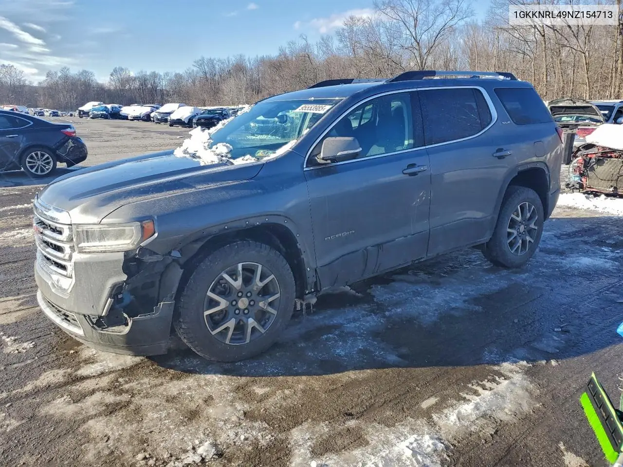 1GKKNRL49NZ154713 2022 GMC Acadia Sle
