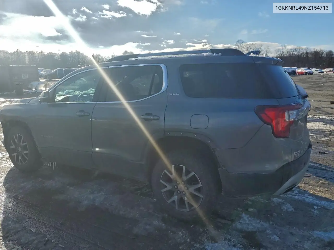 1GKKNRL49NZ154713 2022 GMC Acadia Sle