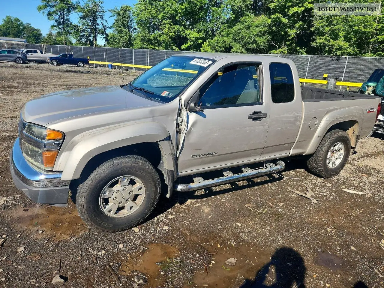 2005 GMC Canyon VIN: 1GTDT196858191858 Lot: 58285266