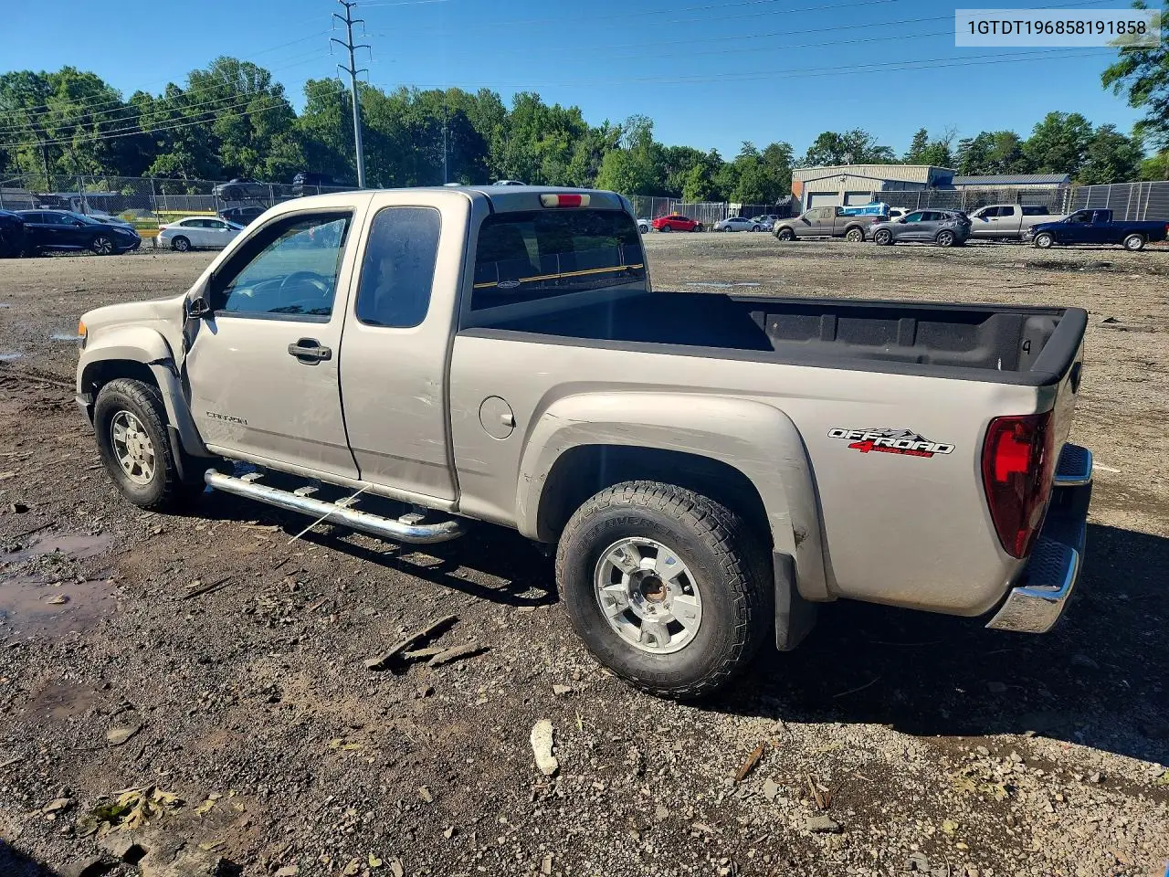 2005 GMC Canyon VIN: 1GTDT196858191858 Lot: 58285266