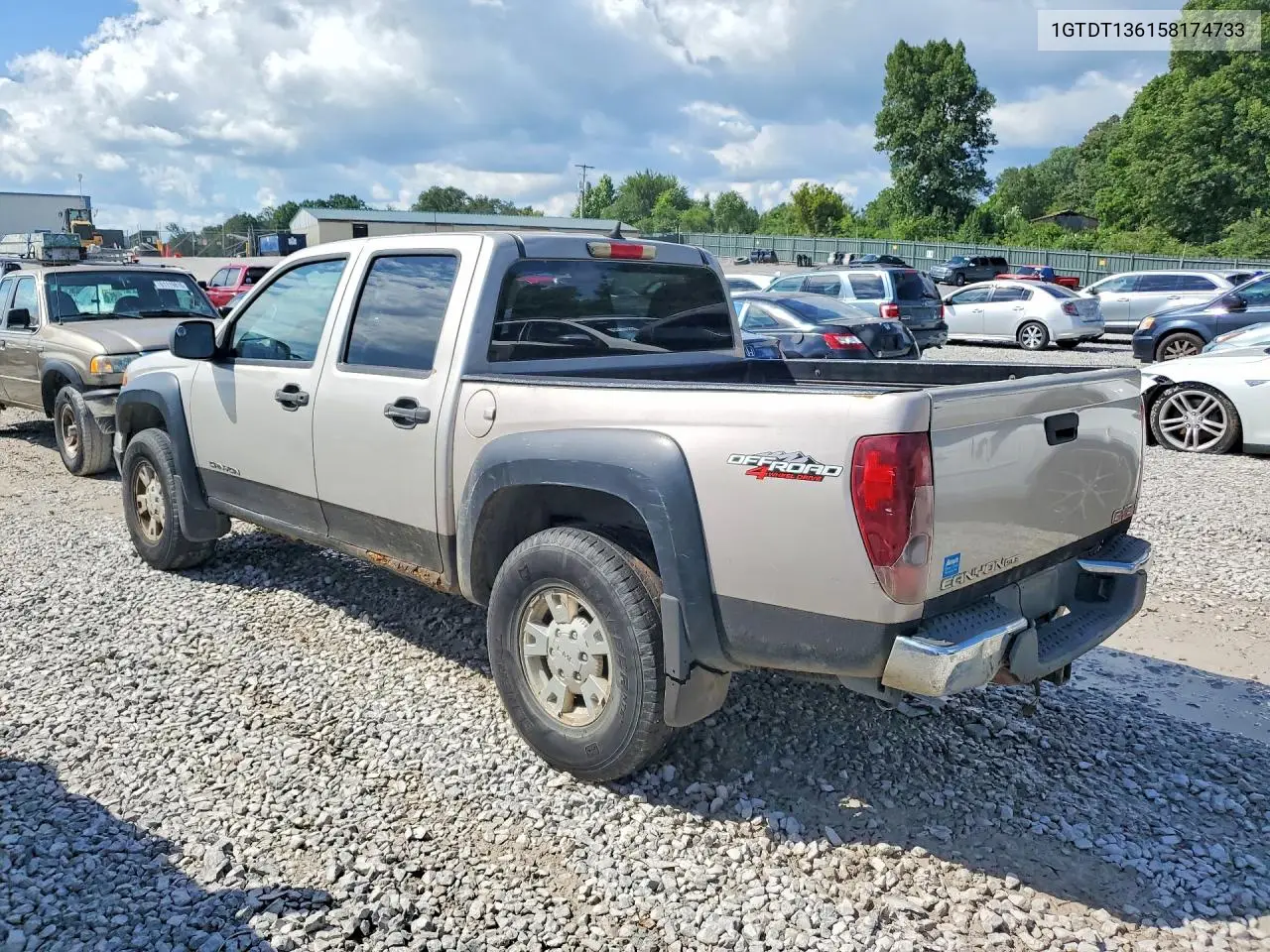 2005 GMC Canyon VIN: 1GTDT136158174733 Lot: 60977676