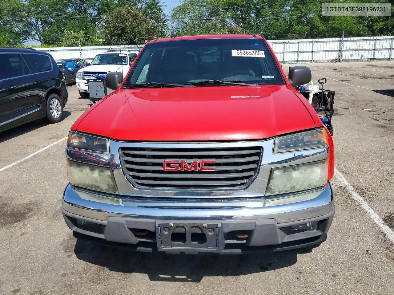 2008 GMC Canyon Sle VIN: 1GTDT43E388196231 Lot: 59365366