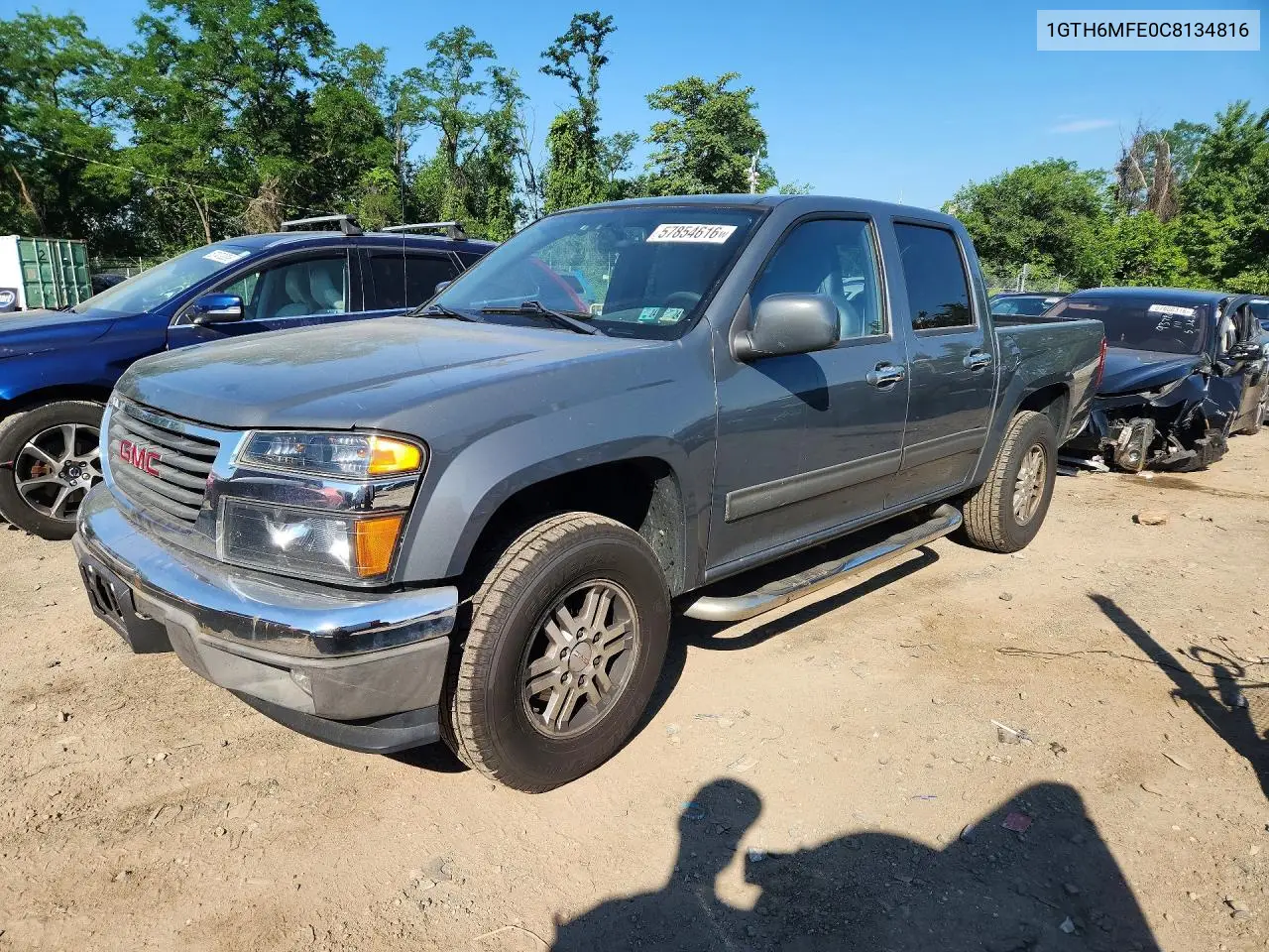 2012 GMC Canyon Sle VIN: 1GTH6MFE0C8134816 Lot: 57854616