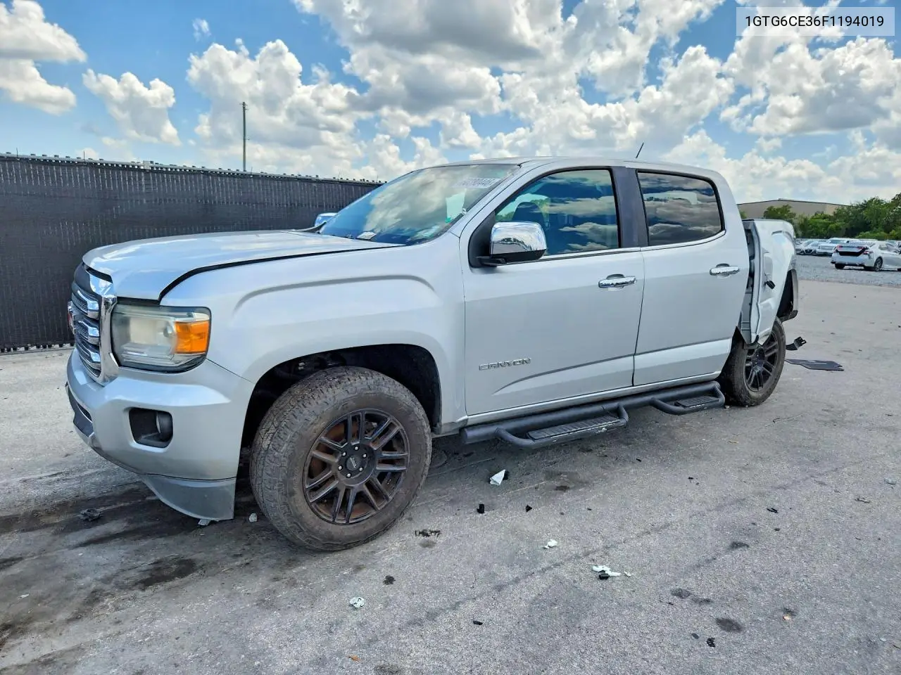 2015 GMC Canyon Slt VIN: 1GTG6CE36F1194019 Lot: 60280446