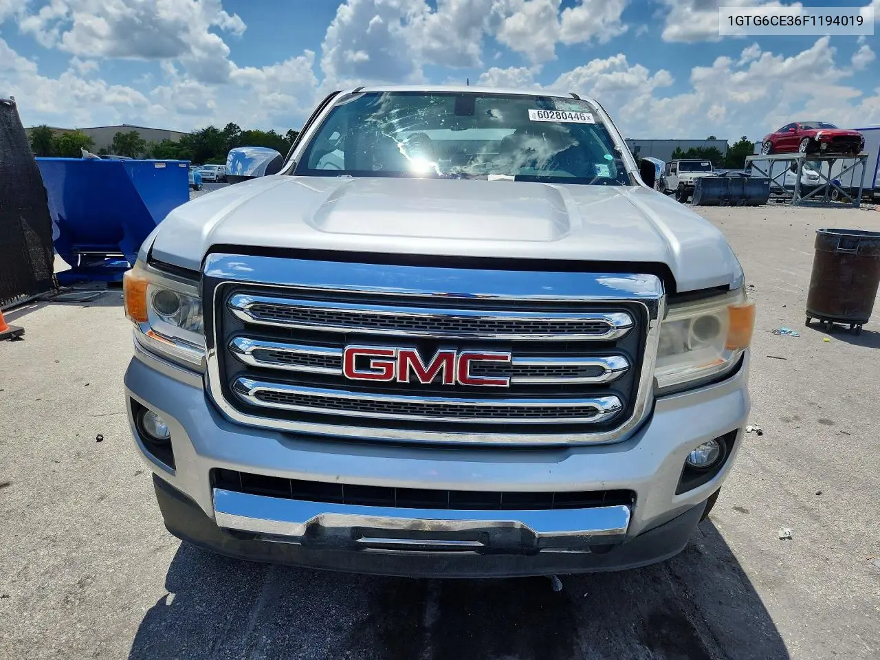 2015 GMC Canyon Slt VIN: 1GTG6CE36F1194019 Lot: 60280446