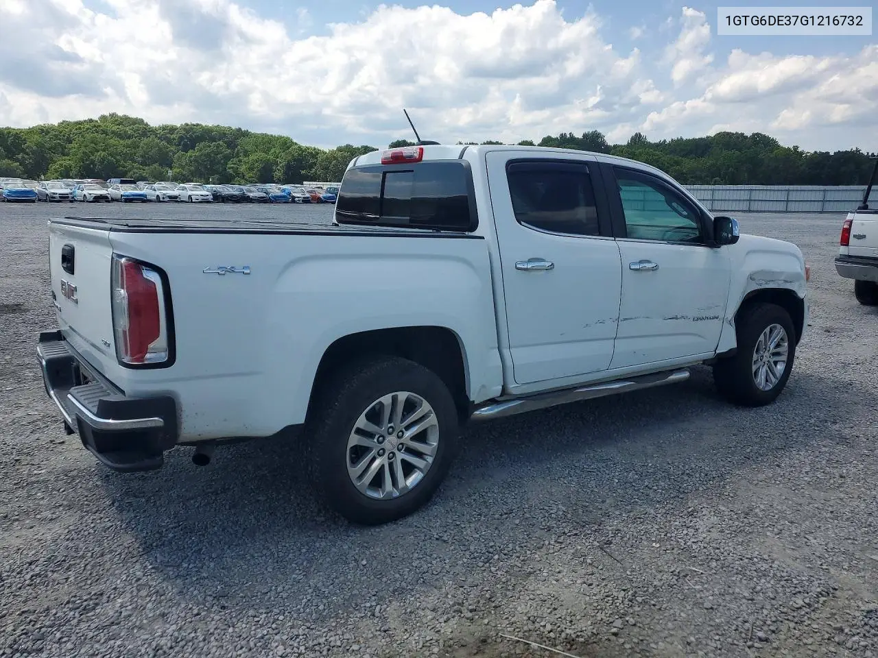 2016 GMC Canyon Slt VIN: 1GTG6DE37G1216732 Lot: 52156706