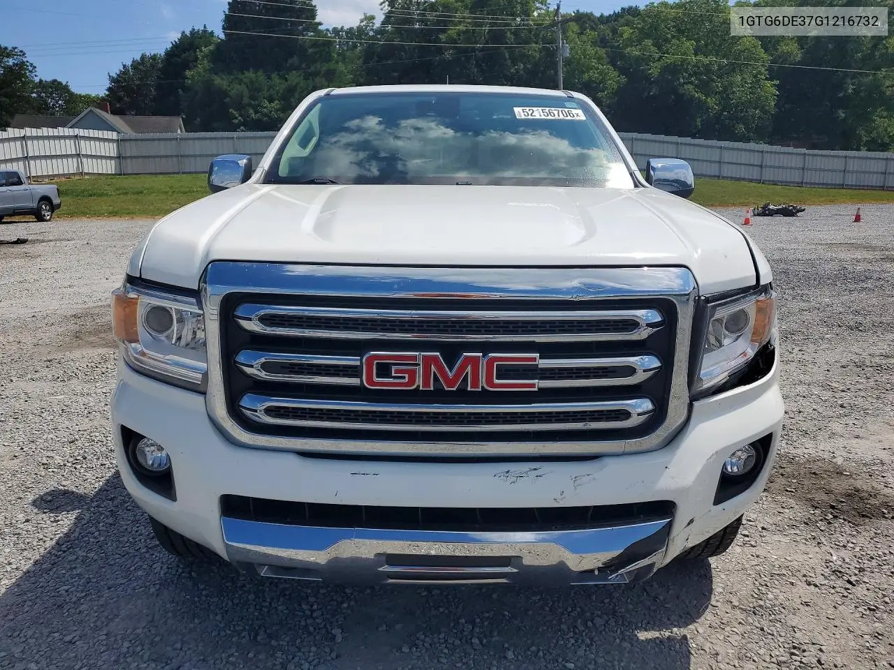 2016 GMC Canyon Slt VIN: 1GTG6DE37G1216732 Lot: 52156706