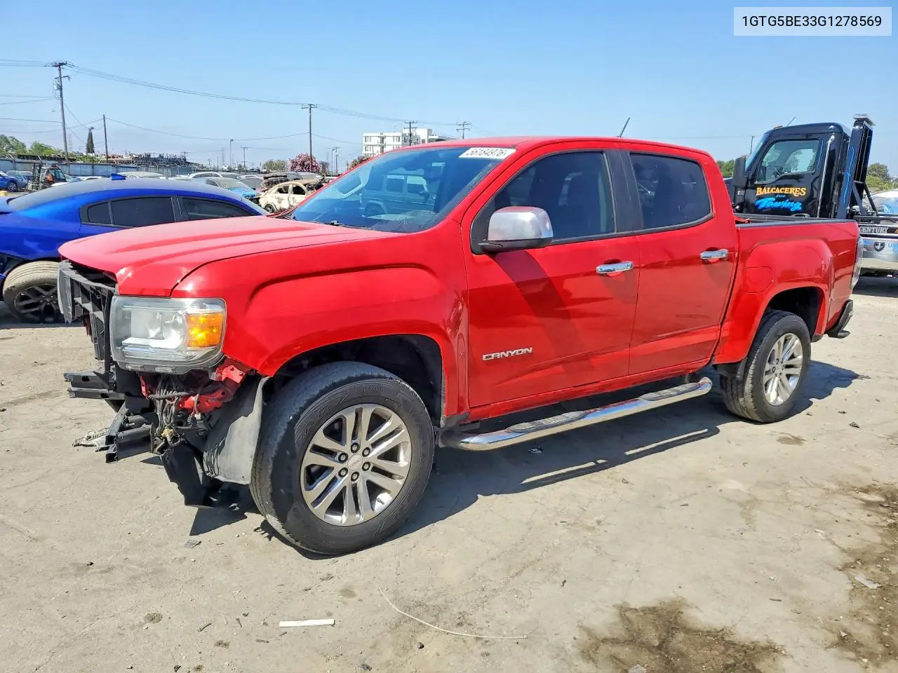 2016 GMC Canyon VIN: 1GTG5BE33G1278569 Lot: 56184976
