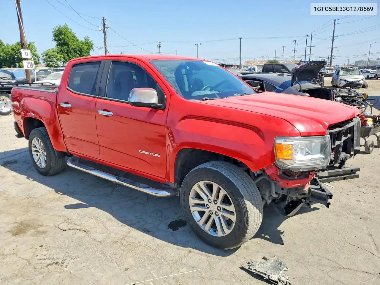 2016 GMC Canyon VIN: 1GTG5BE33G1278569 Lot: 56184976