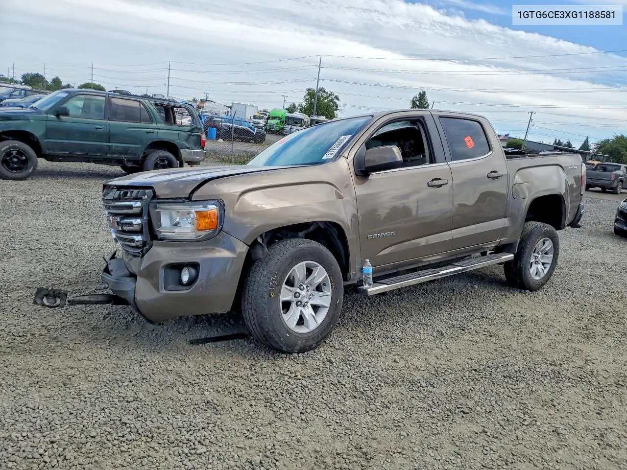 2016 GMC Canyon Sle VIN: 1GTG6CE3XG1188581 Lot: 57785006