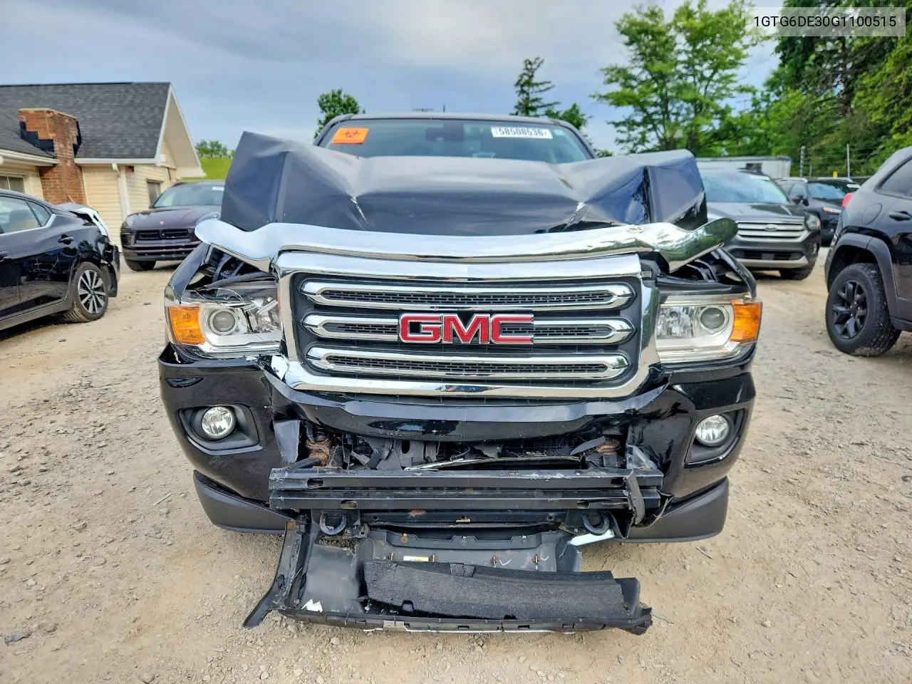 2016 GMC Canyon Slt VIN: 1GTG6DE30G1100515 Lot: 58508536