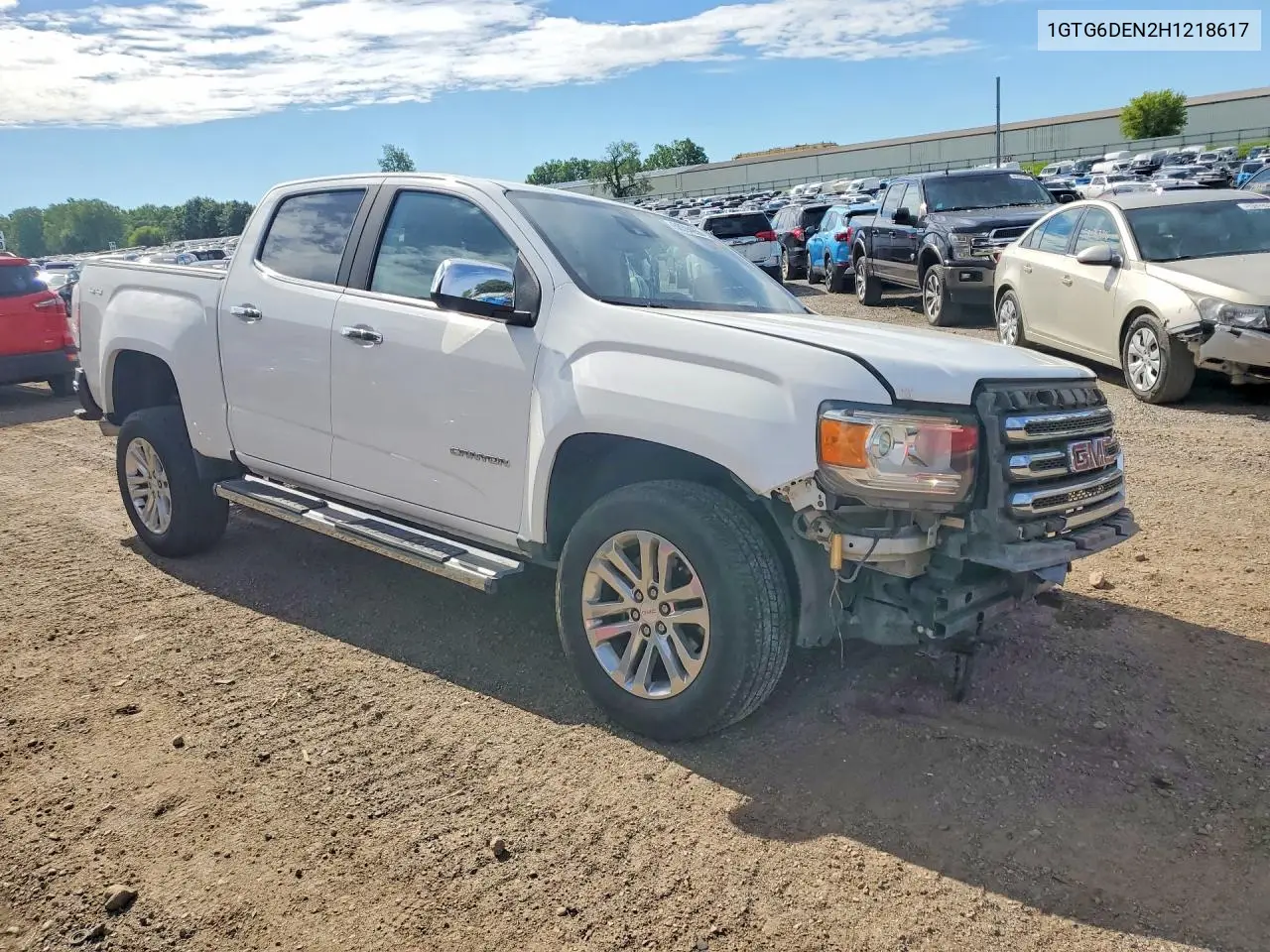 2017 GMC Canyon Slt VIN: 1GTG6DEN2H1218617 Lot: 58594956