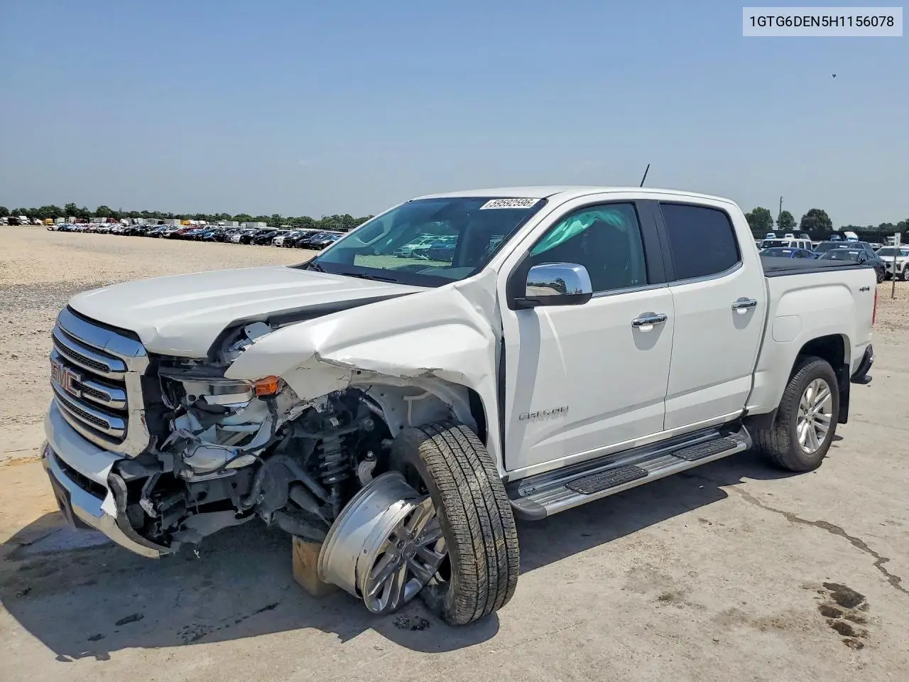 2017 GMC Canyon Slt VIN: 1GTG6DEN5H1156078 Lot: 59592596