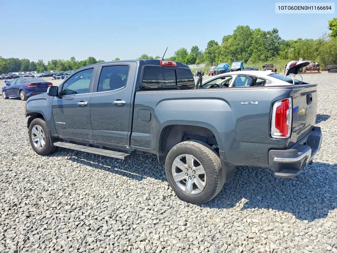 2017 GMC Canyon Slt VIN: 1GTG6DEN0H1166694 Lot: 60811006