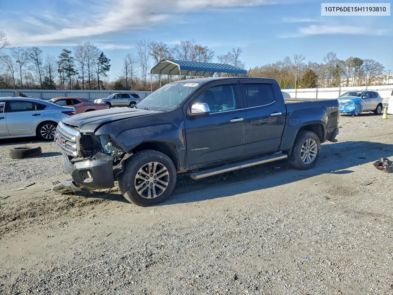 2017 GMC Canyon Slt VIN: 1GTP6DE15H1193810 Lot: 96287685